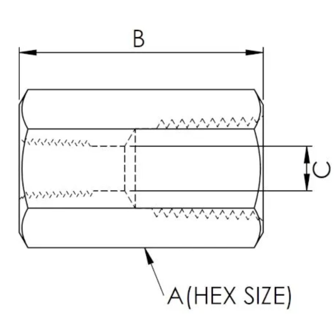 X12NF16NF10 : OneXtreme Adapter, 0.75 (3/4") Female NPT x 1" Female NPT, 10,000psi
