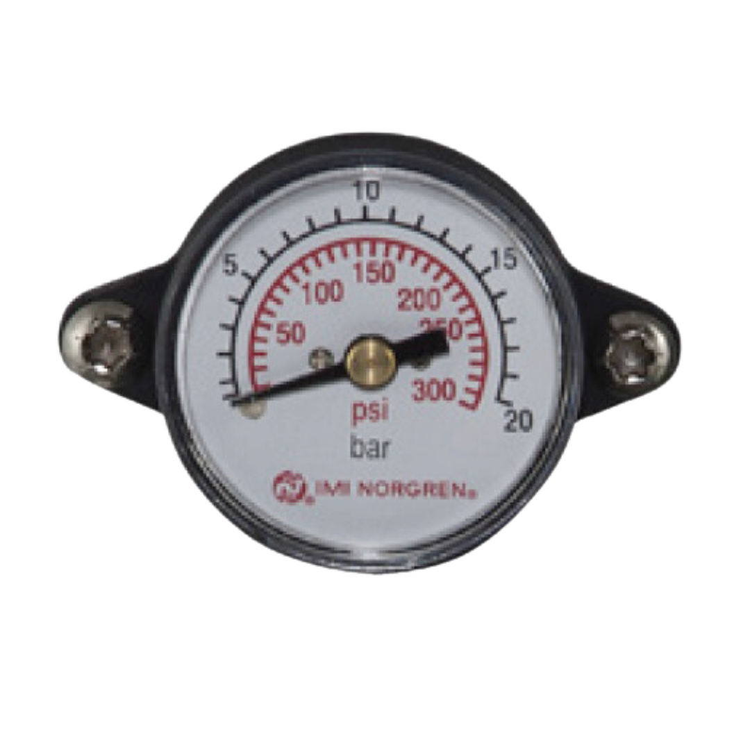 820073-03KIT : Norgren Excelon Plus Integrated 20psi (4 bar) Dual Scale Pressure Gauge
