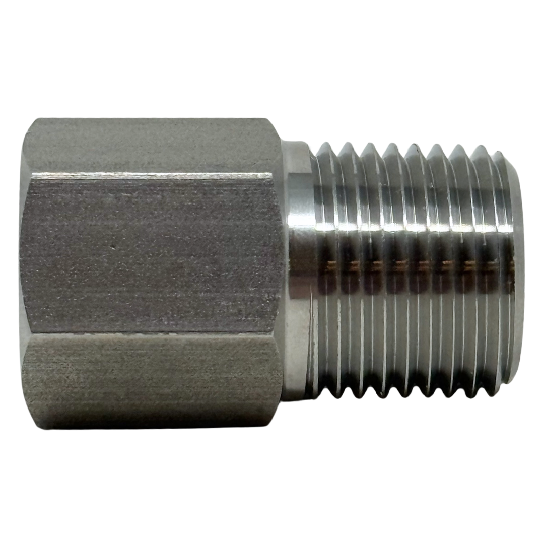 X8N16NF10 : OneXtreme Adapter, 0.5 (1/2") Male NPT x 1" Female NPT, 10,000psi