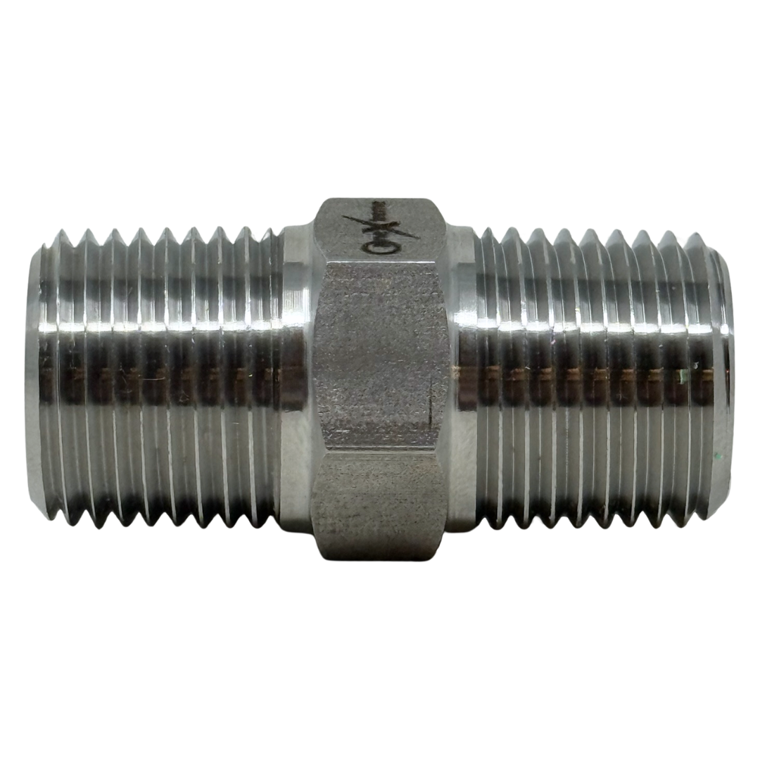X12N12N10 : OneXtreme Adapter, 0.75 (3/4") Male NPT x 0.75 (3/4") Male NPT, 10,000psi