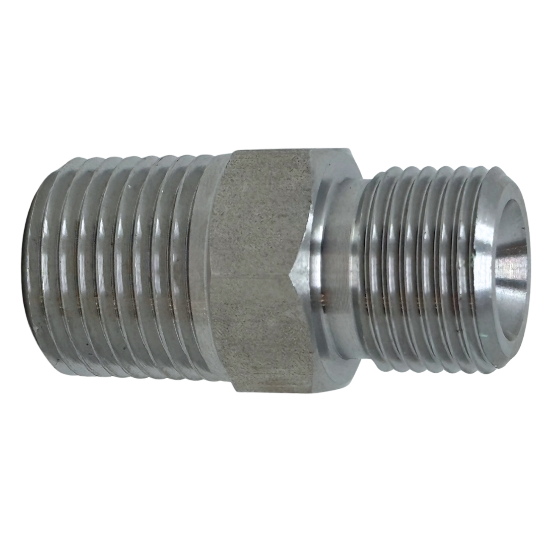 X8N12TM15 : OneXtreme Adapter, 0.5 (1/2") Male NPT x 0.75 (3/4") Male Type-M, 15,000psi