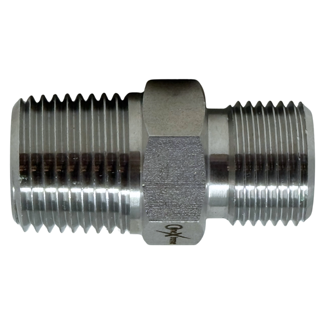 X8N12TM15 : OneXtreme Adapter, 0.5 (1/2") Male NPT x 0.75 (3/4") Male Type-M, 15,000psi