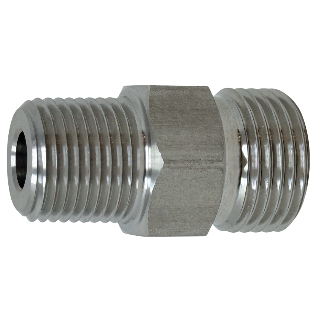 X12N21TM10 : OneXtreme Adapter, 0.75 (3/4") Male NPT x 1.3125 (1-5/16") Male Type-M, 10,000psi