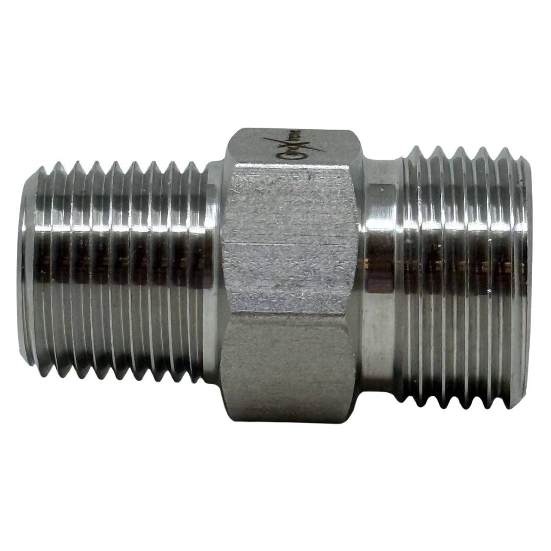X12N21TM10 : OneXtreme Adapter, 0.75 (3/4") Male NPT x 1.3125 (1-5/16") Male Type-M, 10,000psi