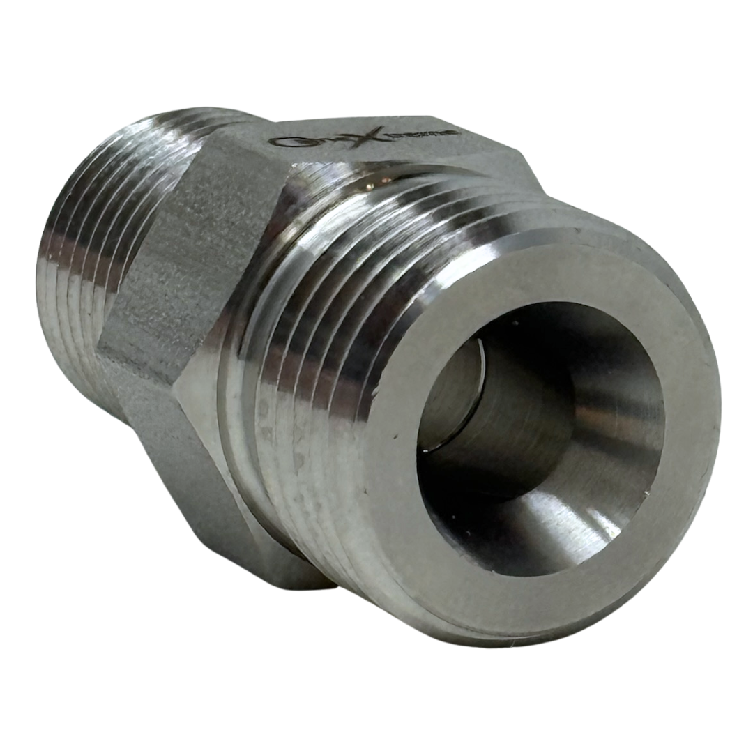X12N21TM10 : OneXtreme Adapter, 0.75 (3/4") Male NPT x 1.3125 (1-5/16") Male Type-M, 10,000psi