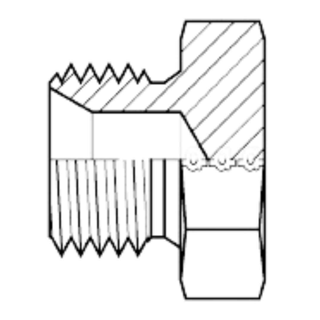 9030-06 : Adaptall Steel Hex Plug (No Seal), 3/8-19 (-06) Male BSPP