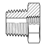 9031-08-04 : Adaptall Straight Steel Bushing Adapter, R 1/2-14 (-08) Male BSPT x R 1/4-19 (-04) Female BSPT