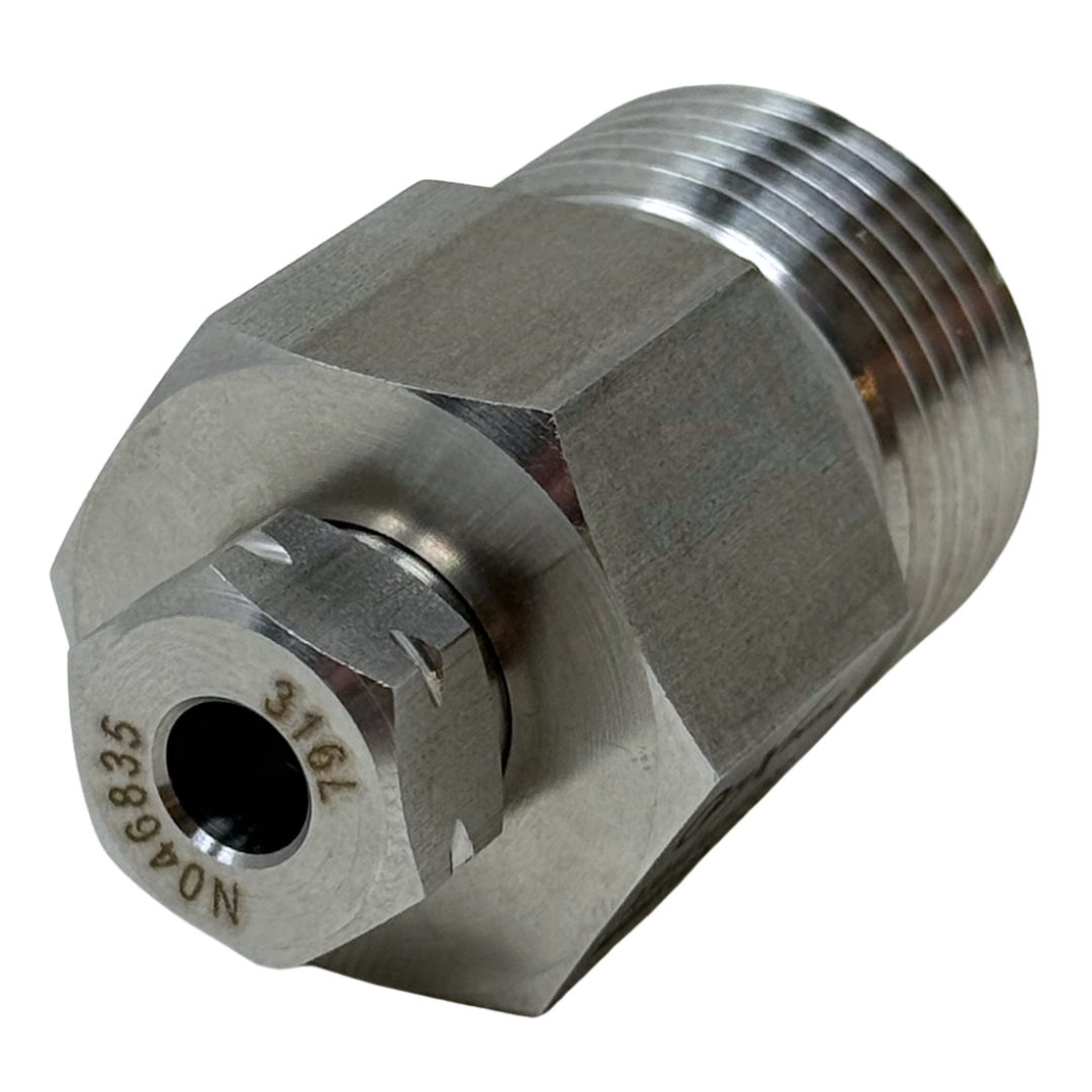 X4H09HF60-K : OneXtreme Adapter, 0.25 (1/4") Male HP x 0.5625 (9/16") Female HP, 60,000psi