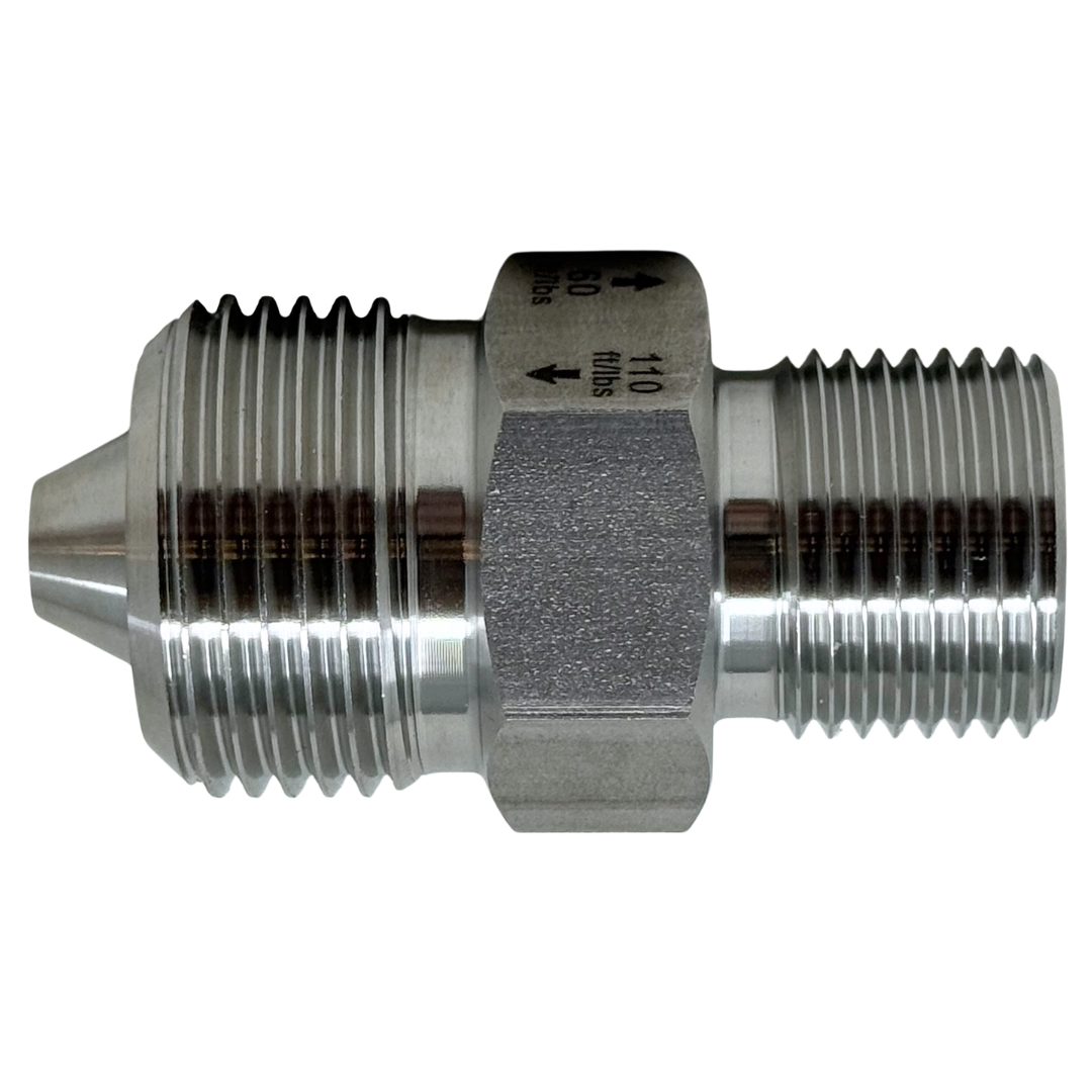 X9H16TM30 : OneXtreme Adapter, 0.5625 (9/16") Male HP x 1" Male Type-M, 30,000psi
