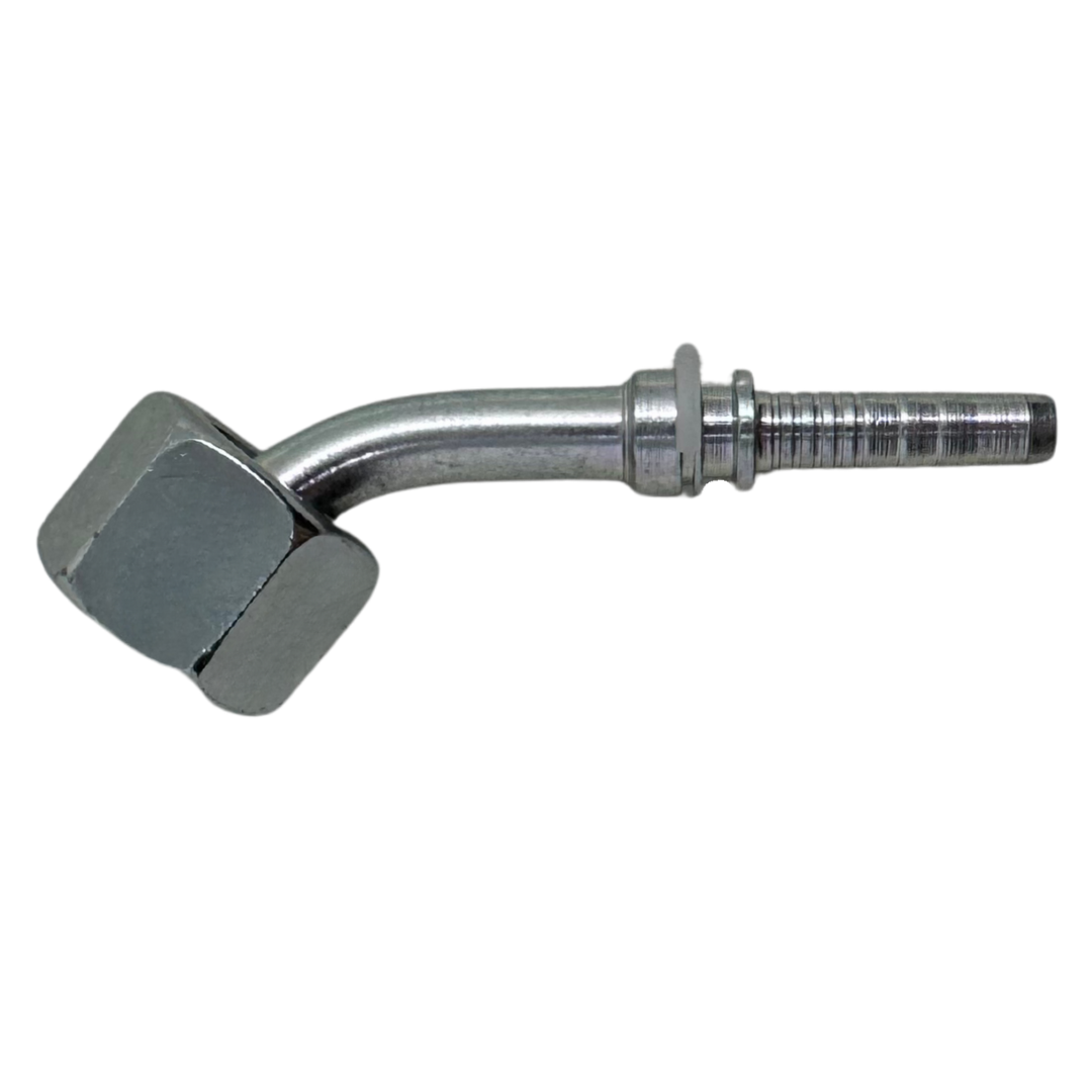 A-0406-FO45 : Alfagomma 45-Degree Steel Fitting Insert, 1/4 (-04) Hose x 11/16-16 (-06) Female ORFS Swivel