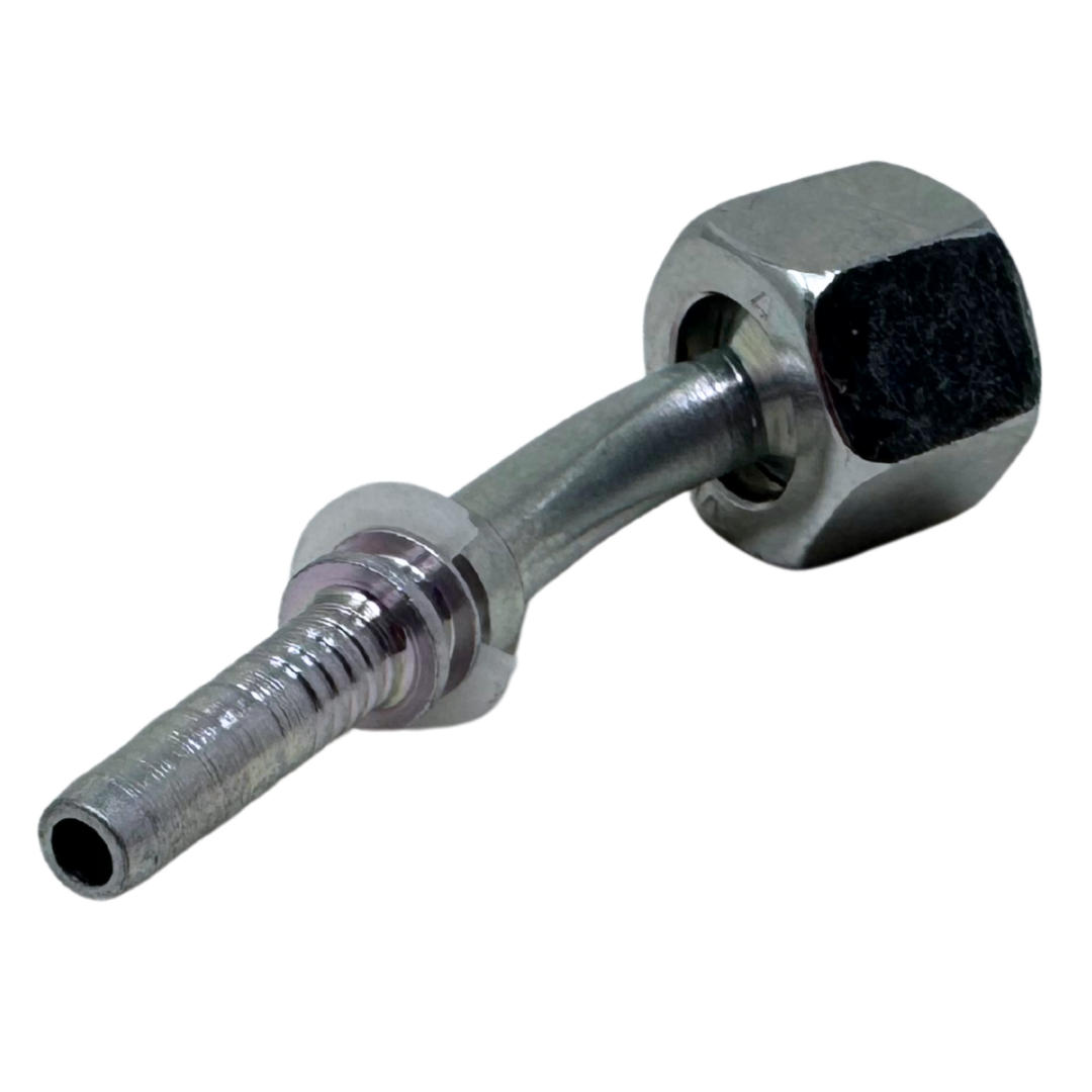 A-0406-FO45 : Alfagomma 45-Degree Steel Fitting Insert, 1/4 (-04) Hose x 11/16-16 (-06) Female ORFS Swivel