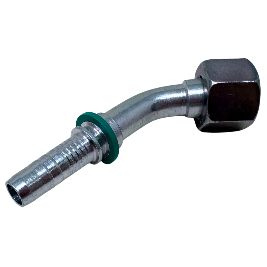 A-0606-FBO4 : Alfagomma 45-Degree Steel Fitting Insert, 3/8 (-06) Hose x 3/8-19 (-06) Female BSP Swivel