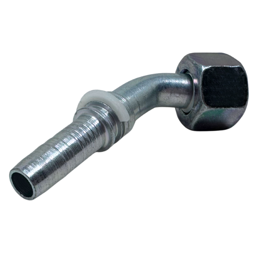 A-0618-FM4L : Alfagomma 45-Degree Steel Fitting Insert, 3/8 (-06) Hose x M18x1.5 (-L12) Female Light Duty DIN Tube Swivel