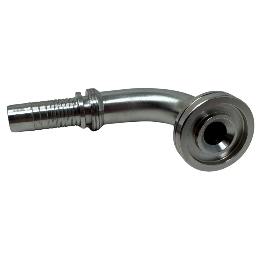 A-0808-C629 : Alfagomma 90-Degree Steel Fitting Insert, 1/2 (-08) Hose x 1/2 (-08) Code 62 Flange, 6000psi