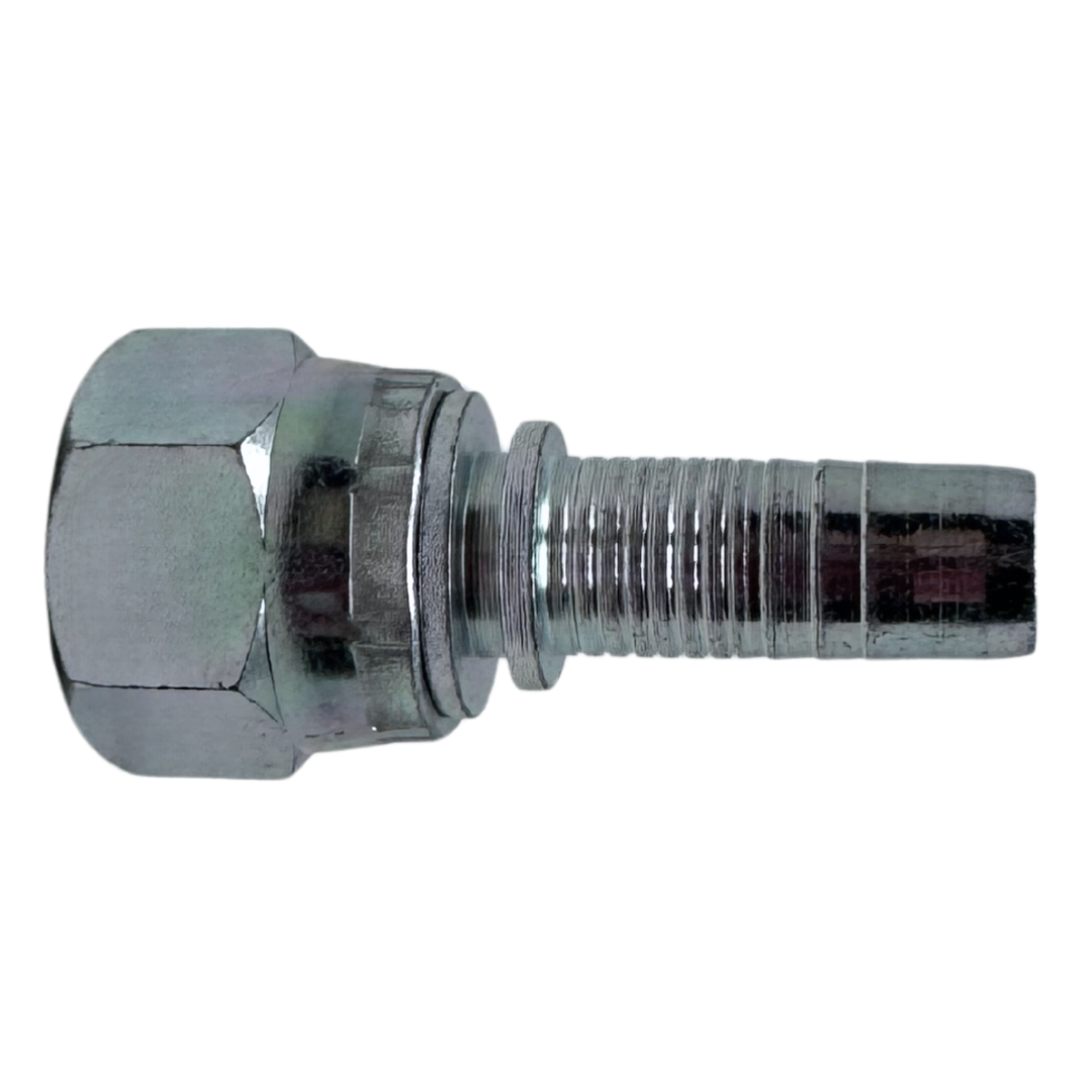A-0810-FJSH : Alfagomma Straight Steel Fitting Insert, 1/2 (-08) Hose x 7/8-14 (-10) Female JIC