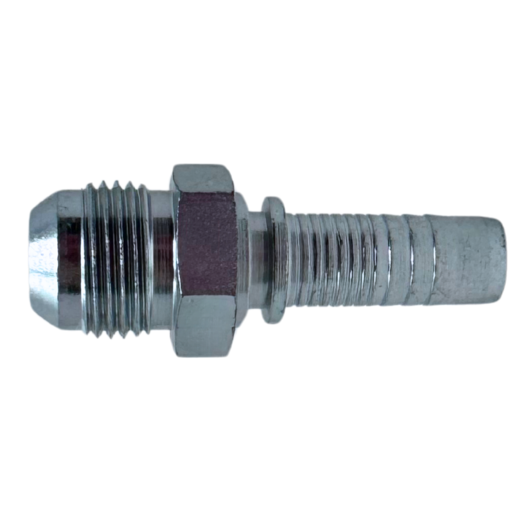 A-0810-MJIC : Alfagomma Straight Steel Fitting Insert, 1/2 (-08) Hose x 7/8-14 (-10) Male JIC