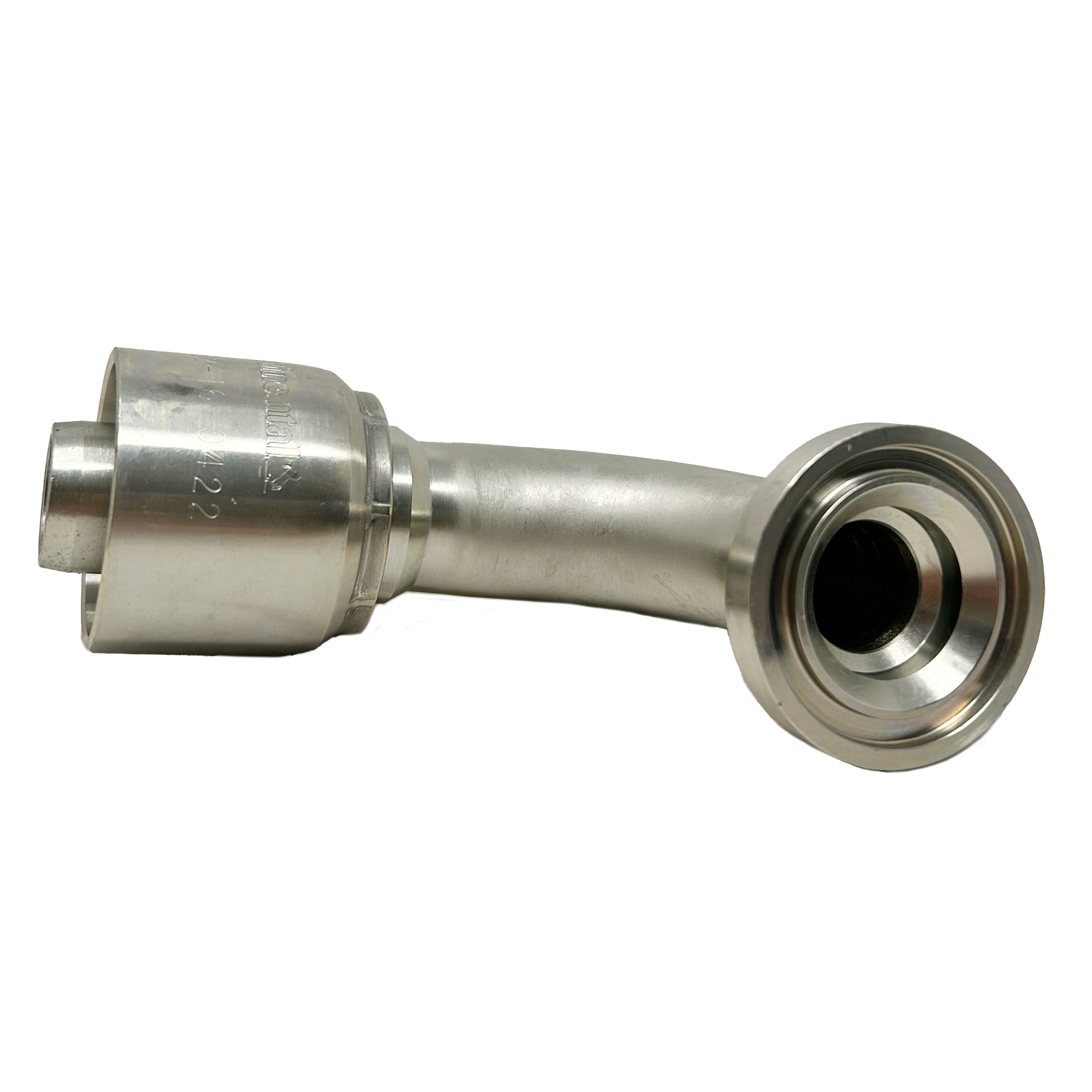 B2-FL90-1620: Continental Hose Fitting, 1" Hose ID x 1.25 (1-1/4") Code 61, 90-Degree Connection