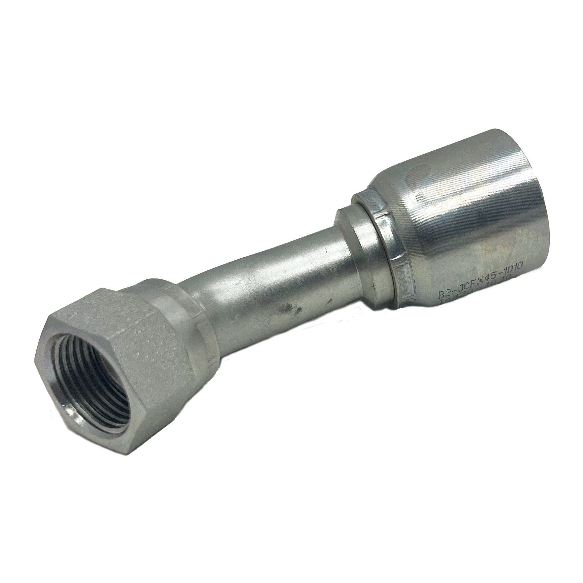 B2-JCFX45-0406: Continental Hose Fitting, 0.25 (1/4") Hose ID x 9/16-18 Female JIC, 45-Degree Swivel Connection