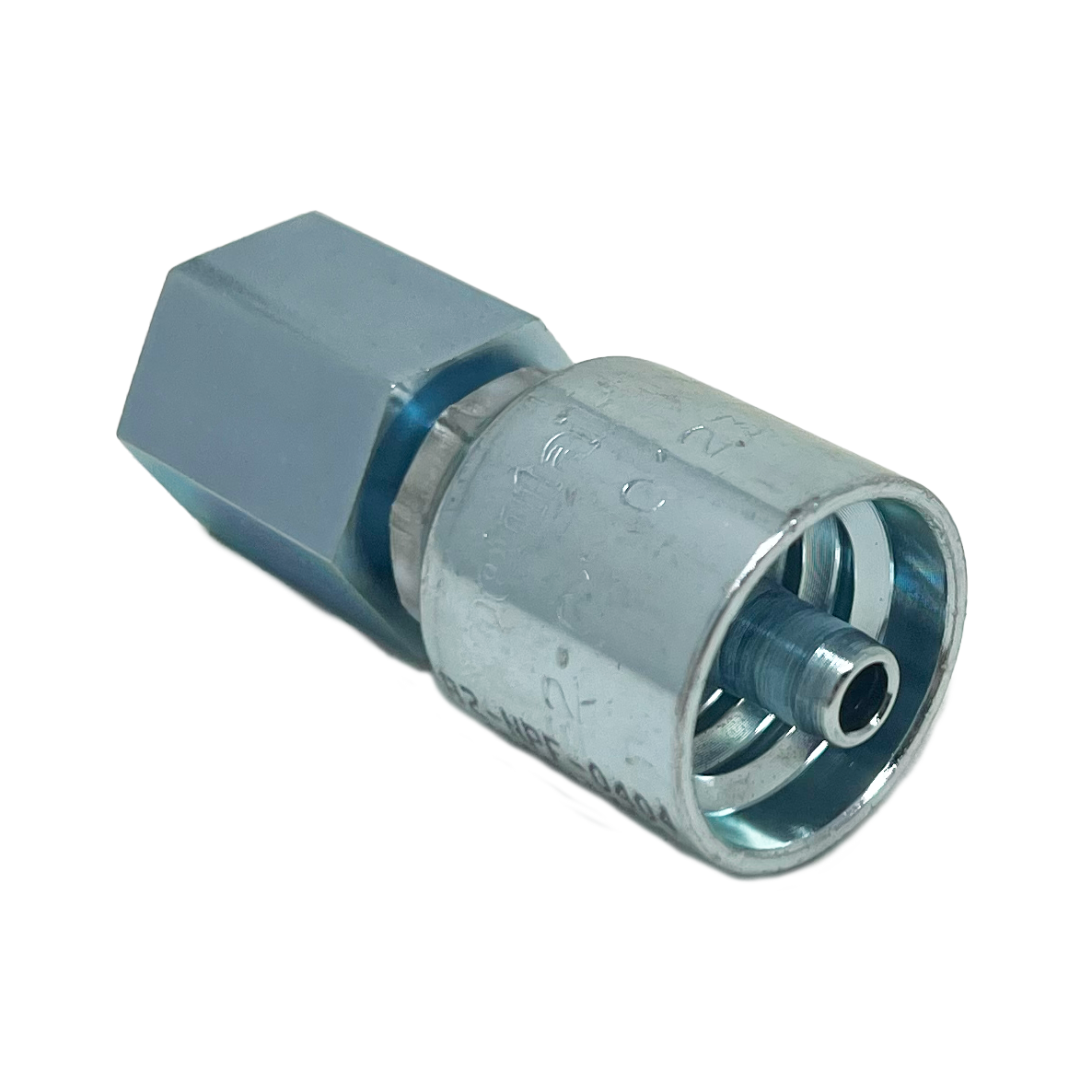 B2-NPF-0402: Continental Hose Fitting, 0.25 (1/4") Hose ID x 1/8-27 Female NPTF, Straight Rigid Connection