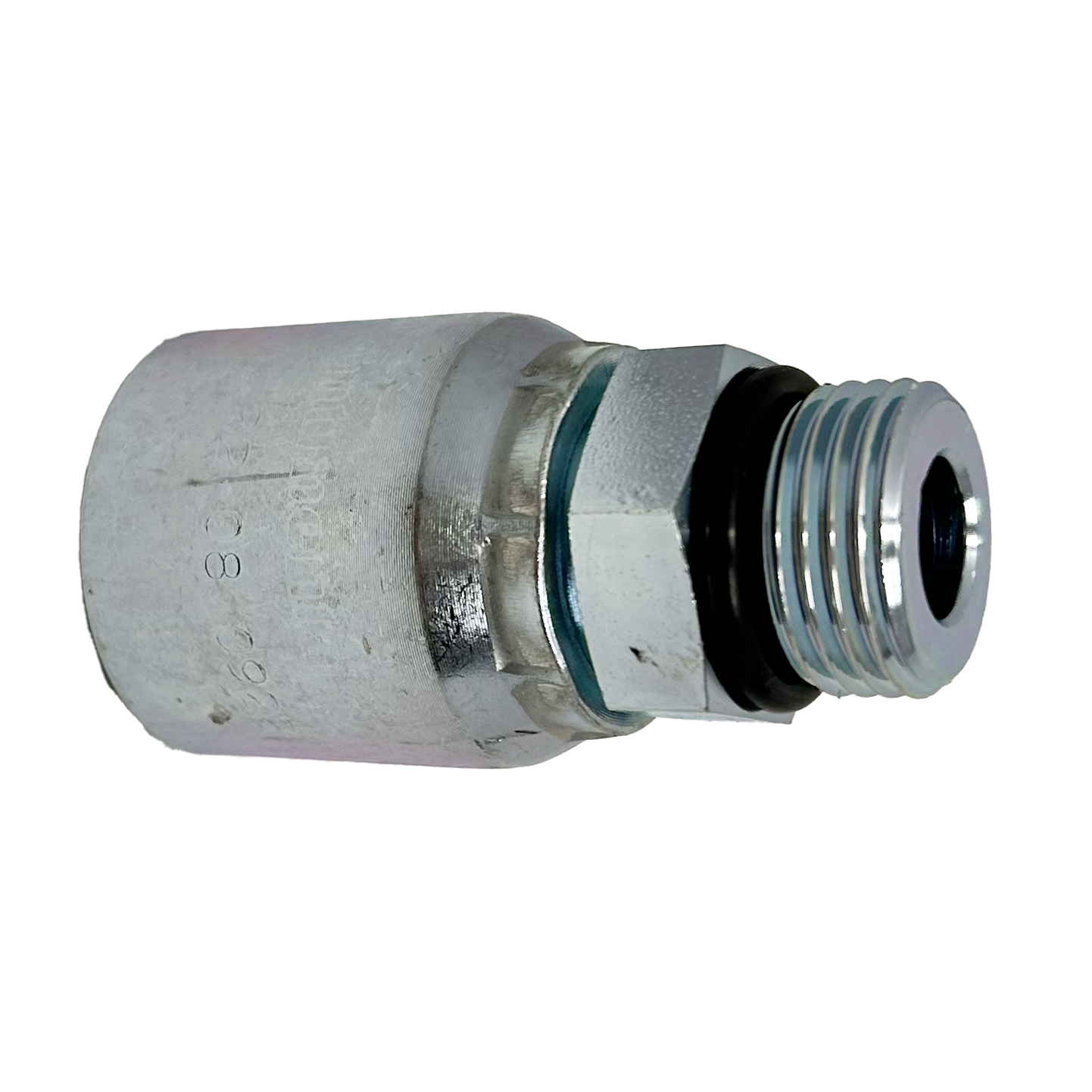 B2-OBM-0808S: Continental Hose Fitting, 0.5 (1/2") Hose ID x 3/4-16 Male ORB, Straight Rigid Connection