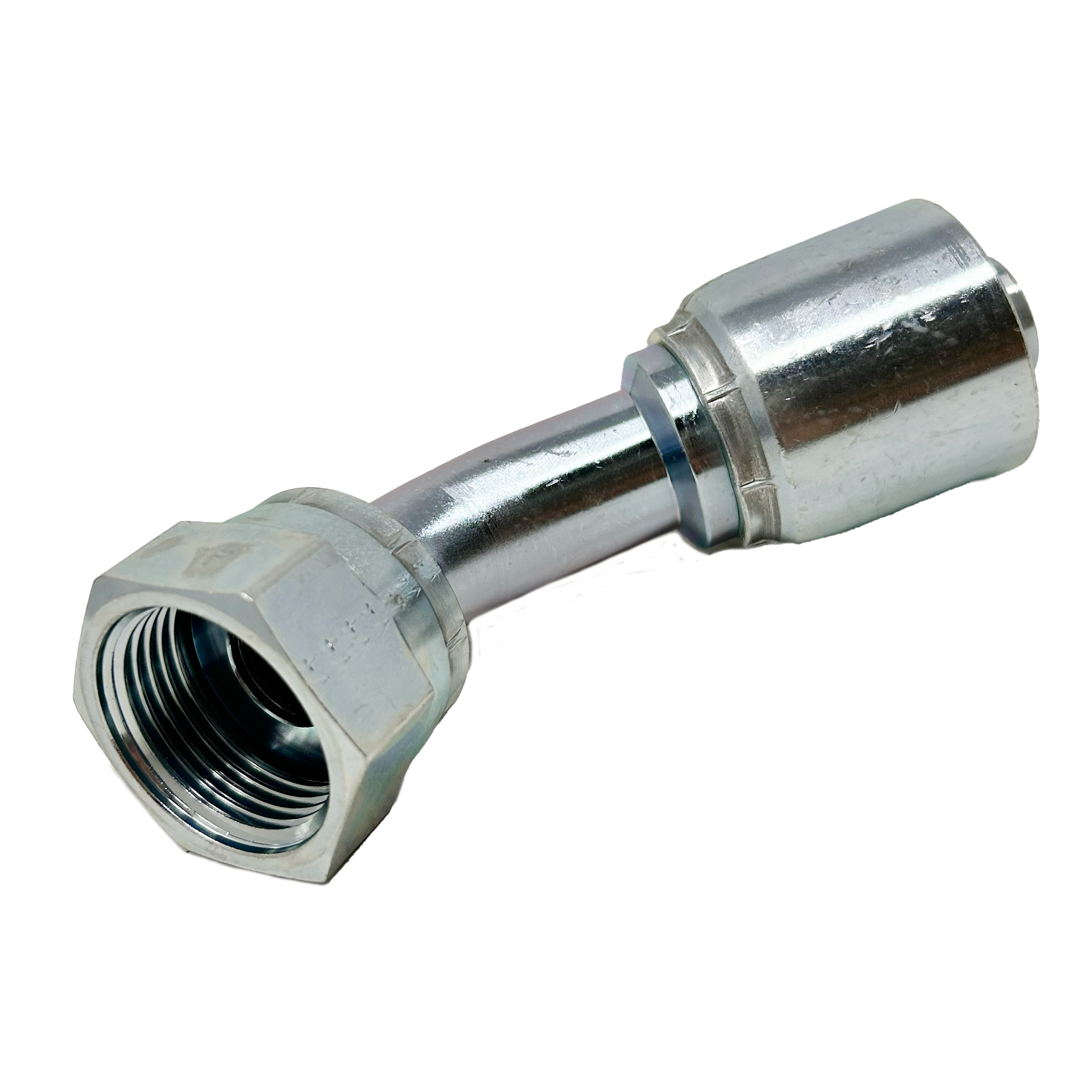 B2-OFFX45-1216: Continental Hose Fitting, 0.75 (3/4") Hose ID x 1-7/16-12 Female ORFS, 45-Degree Swivel Connection