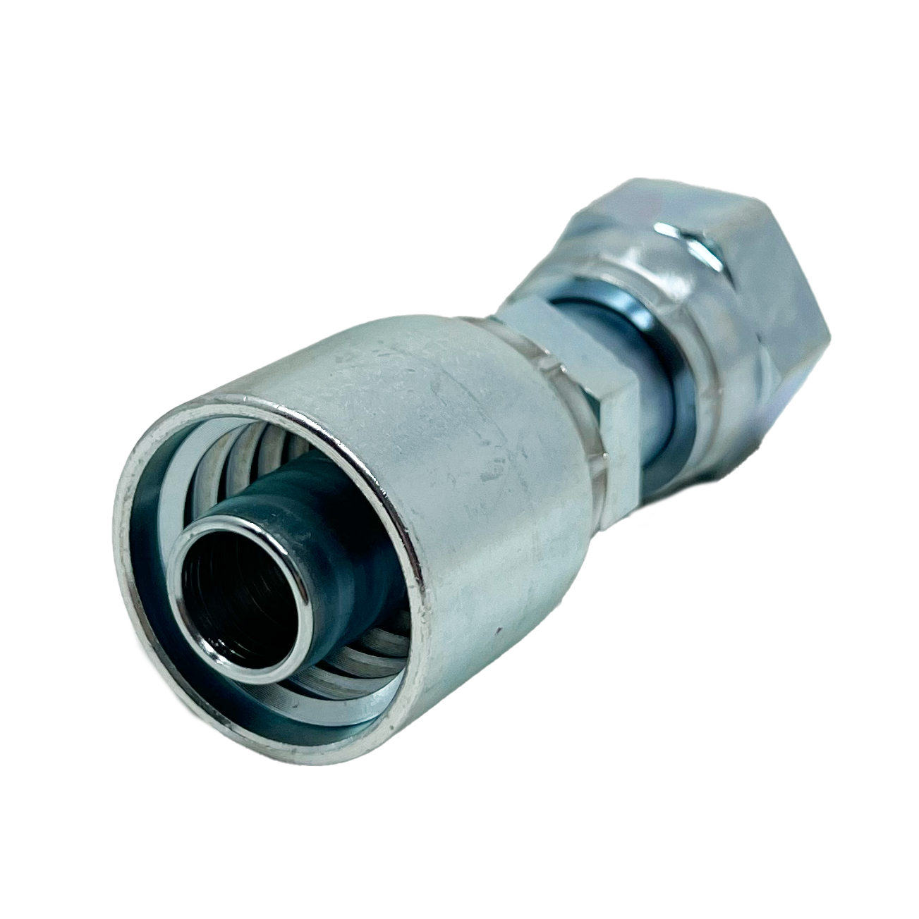 B2-OFFX-1012: Continental Hose Fitting, 0.625 (5/8") Hose ID x 1-3/16-12 Female ORFS, Straight Swivel Connection