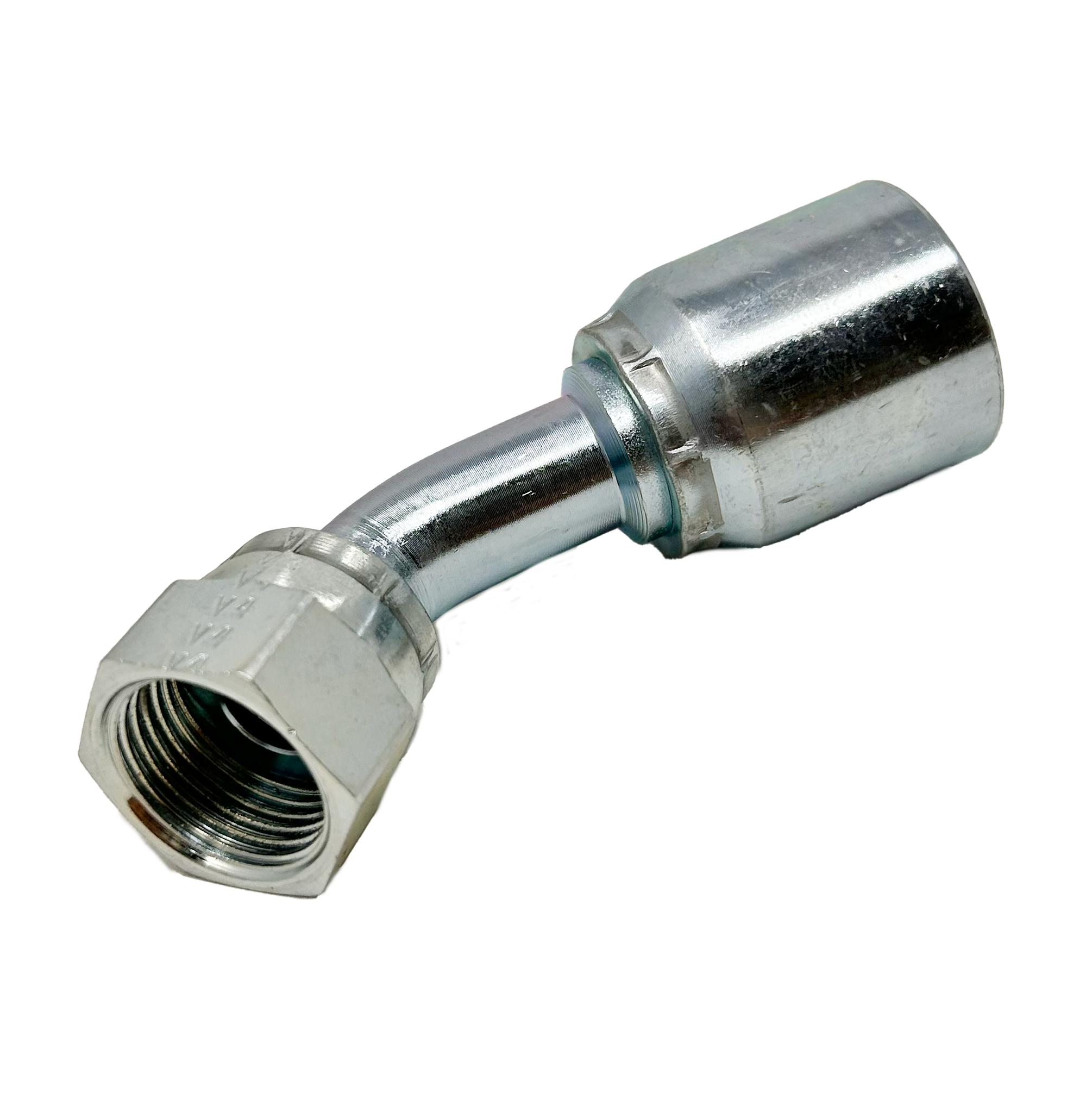 B2-OFFX45-0810: Continental Hose Fitting, 0.5 (1/2") Hose ID x 1-14 Female ORFS, 45-Degree Swivel Connection