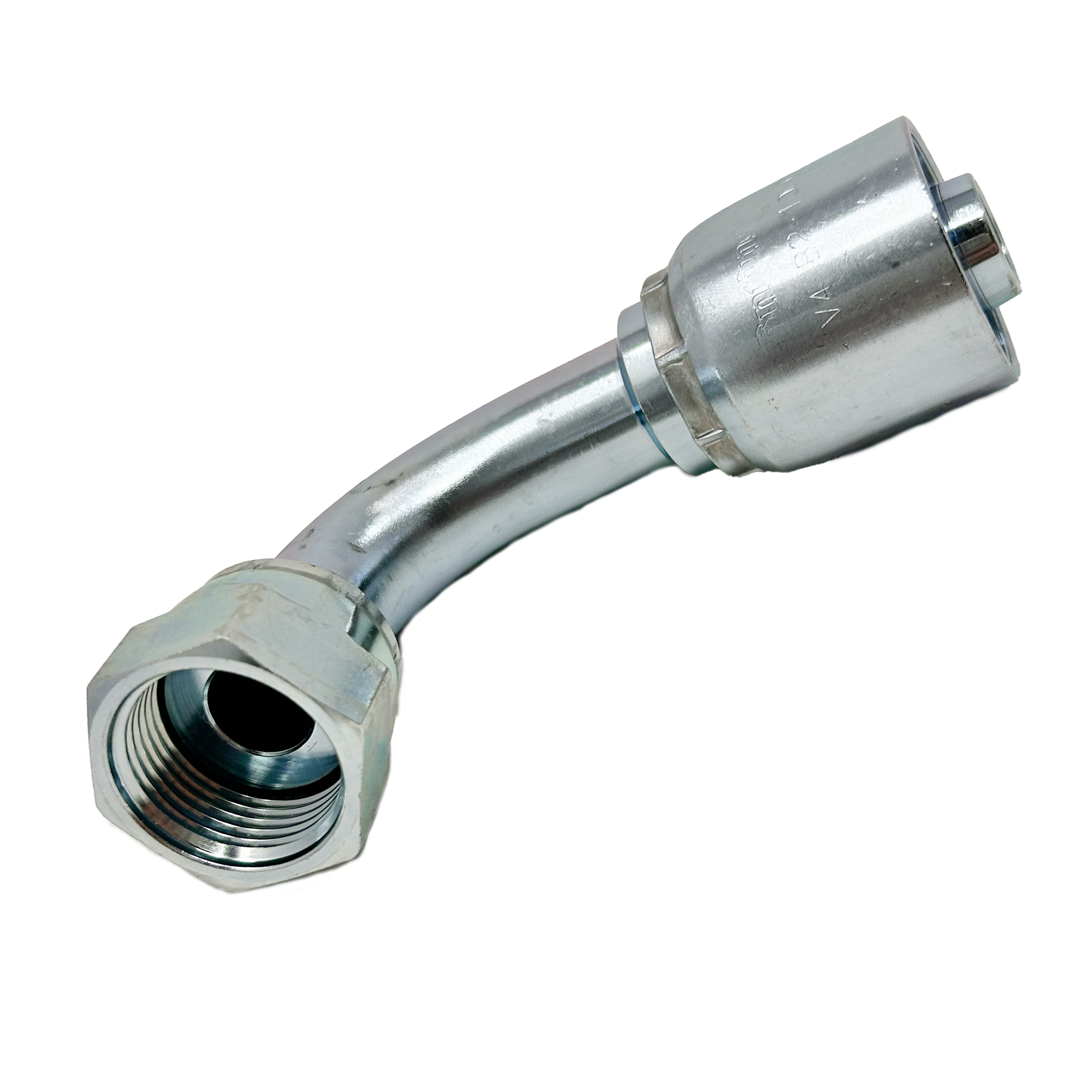 B2-OFFX90-1010: Continental Hose Fitting, 0.625 (5/8") Hose ID x 1-14 Female ORFS, 90-Degree Swivel Connection