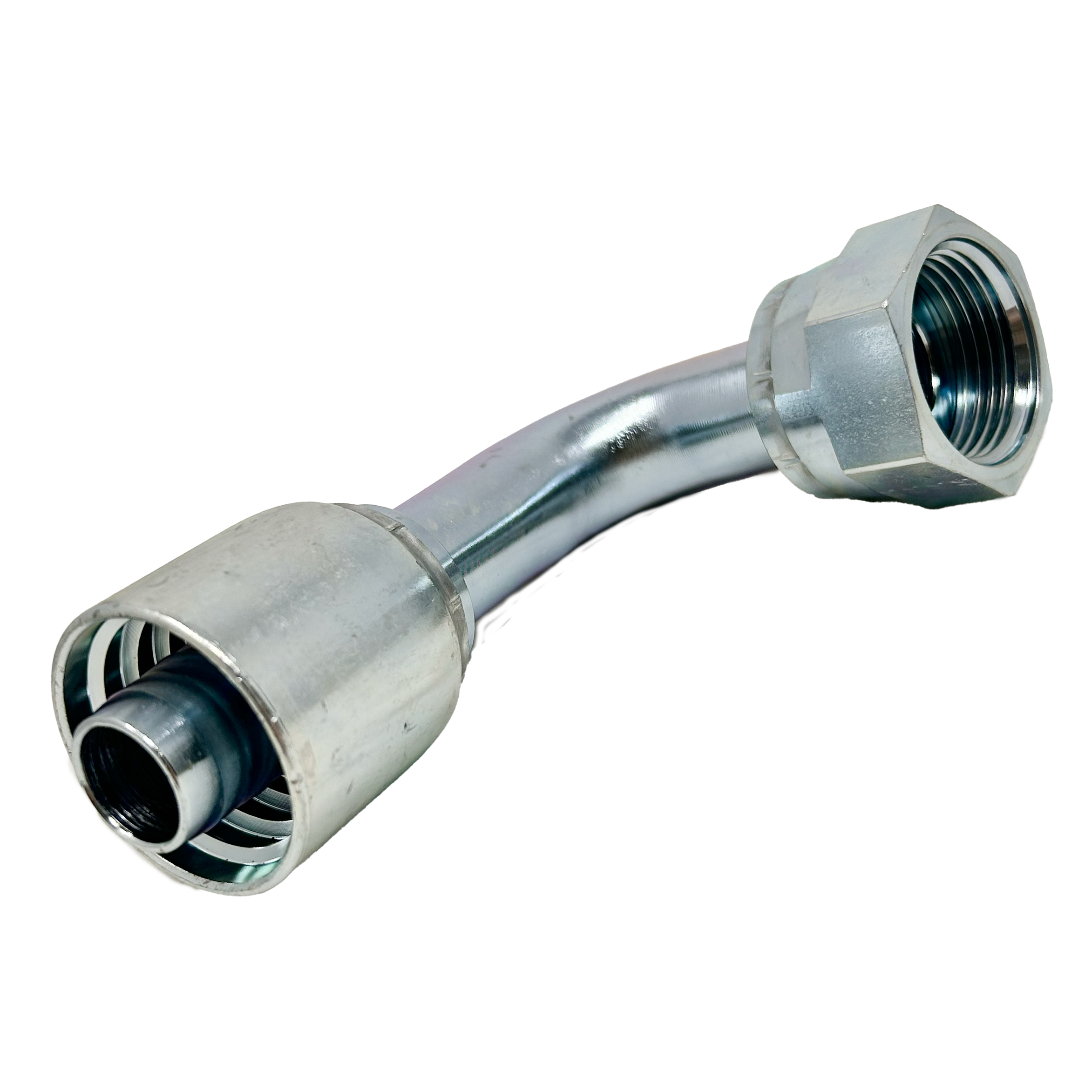 B2-OFFX90-1212: Continental Hose Fitting, 0.75 (3/4") Hose ID x 1-3/16-12 Female ORFS, 90-Degree Swivel Connection