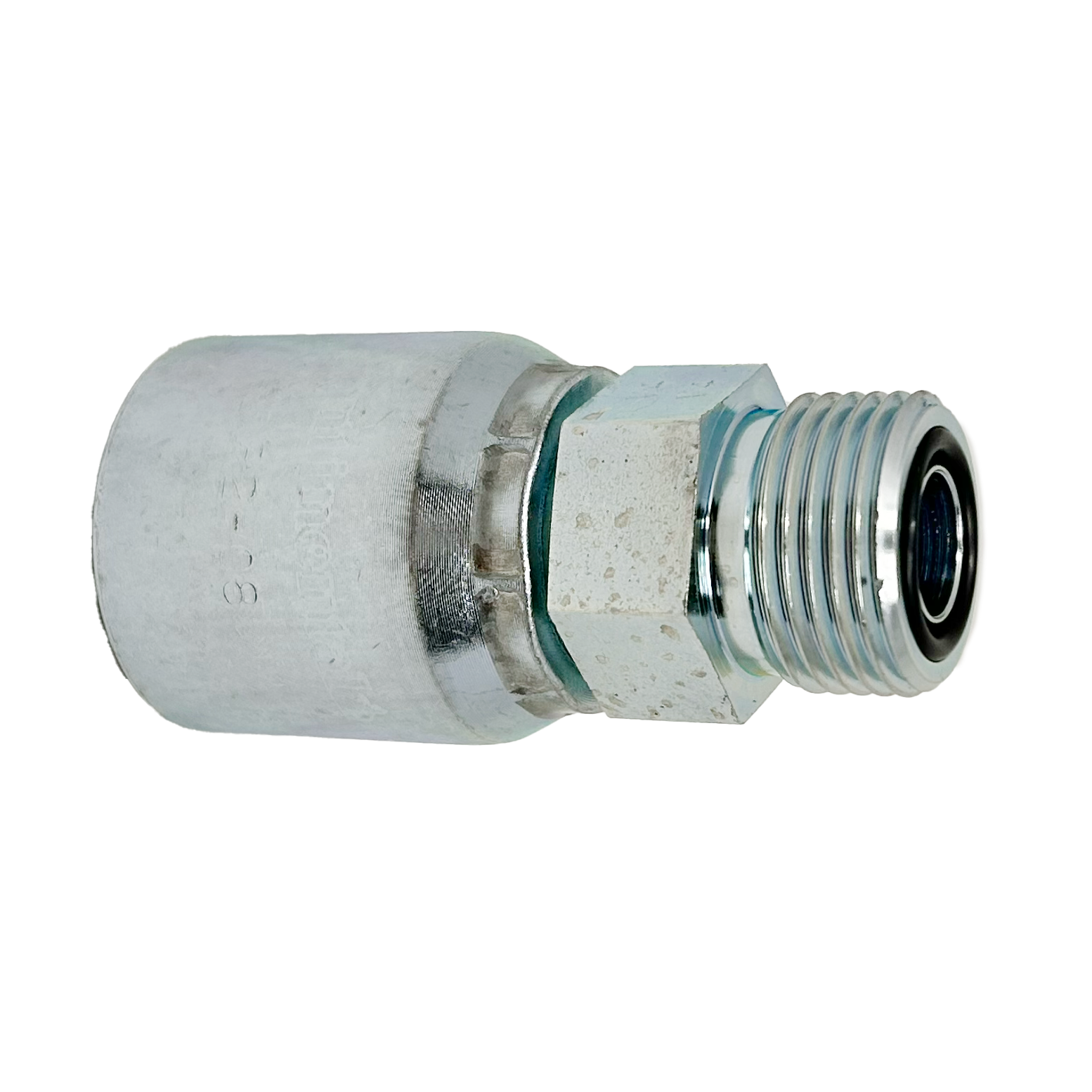 B2-OFM-0808: Continental Hose Fitting, 0.5 (1/2") Hose ID x 13/16-16 Male ORFS, Straight Rigid Connection