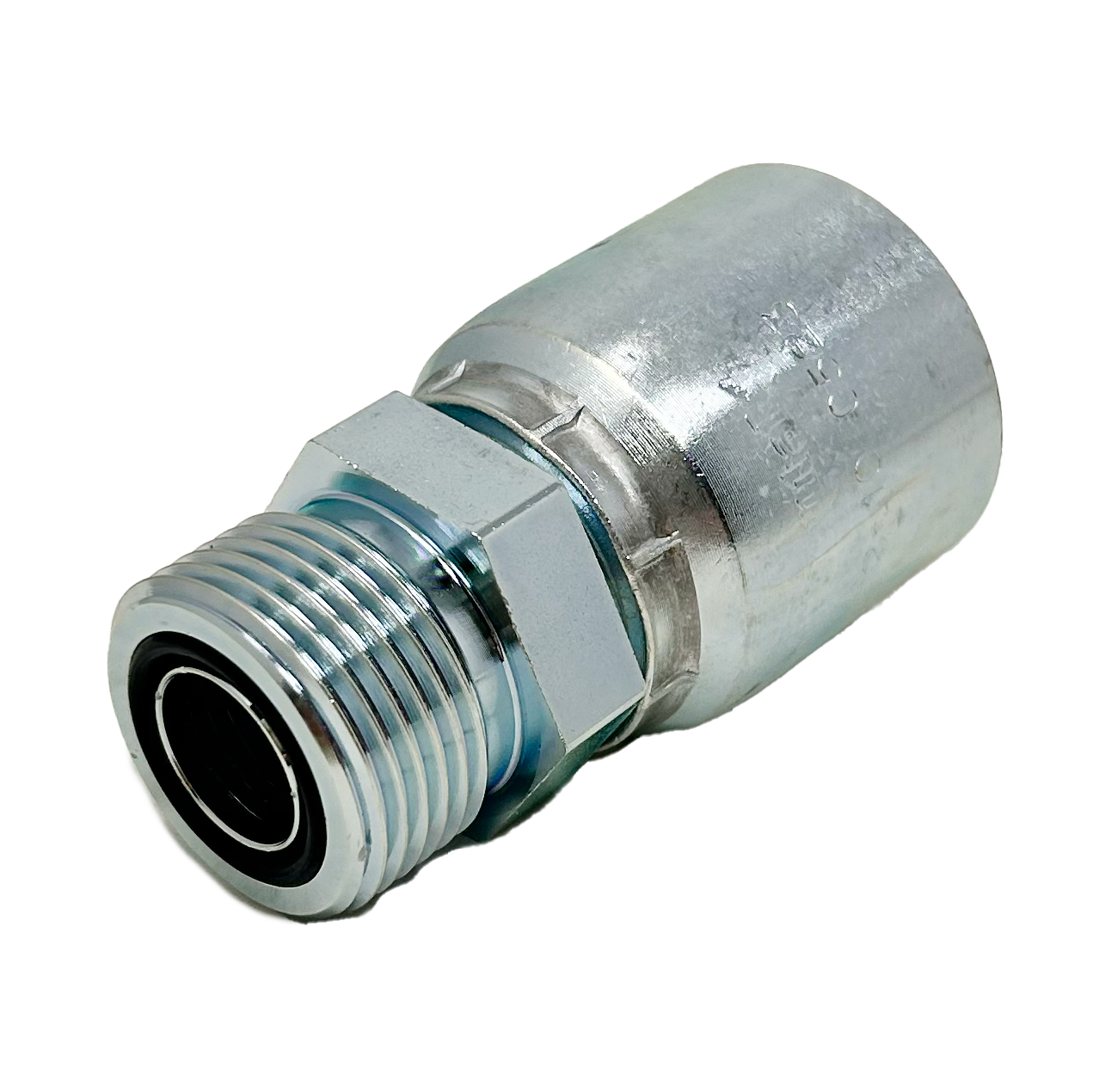 B2-OFM-1212: Continental Hose Fitting, 0.75 (3/4") Hose ID x 1-3/16-12 Male ORFS, Straight Rigid Connection