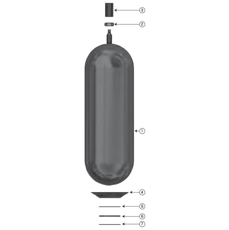 SK04-03N1 : Bladder Accumulator Seal Kit, 3000/5000psi, Top/Bottom, Nitrile, 1-Gallon Version