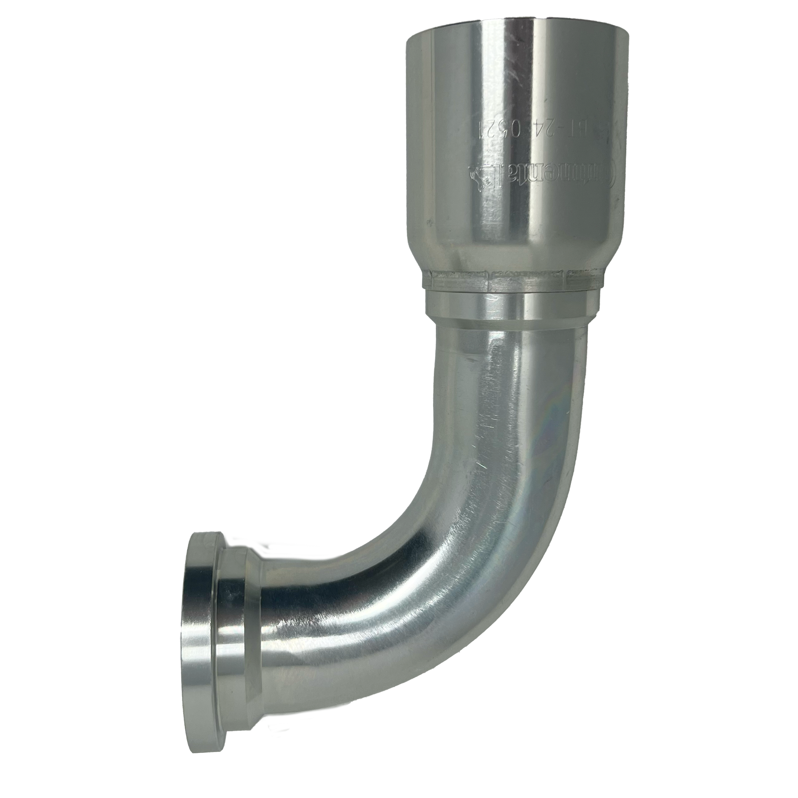 BT-FL90-2424 : Continental Hose Fitting, 1.5 (1-1/2") Hose ID,  1.5 Code 61, 90-Degree Connection