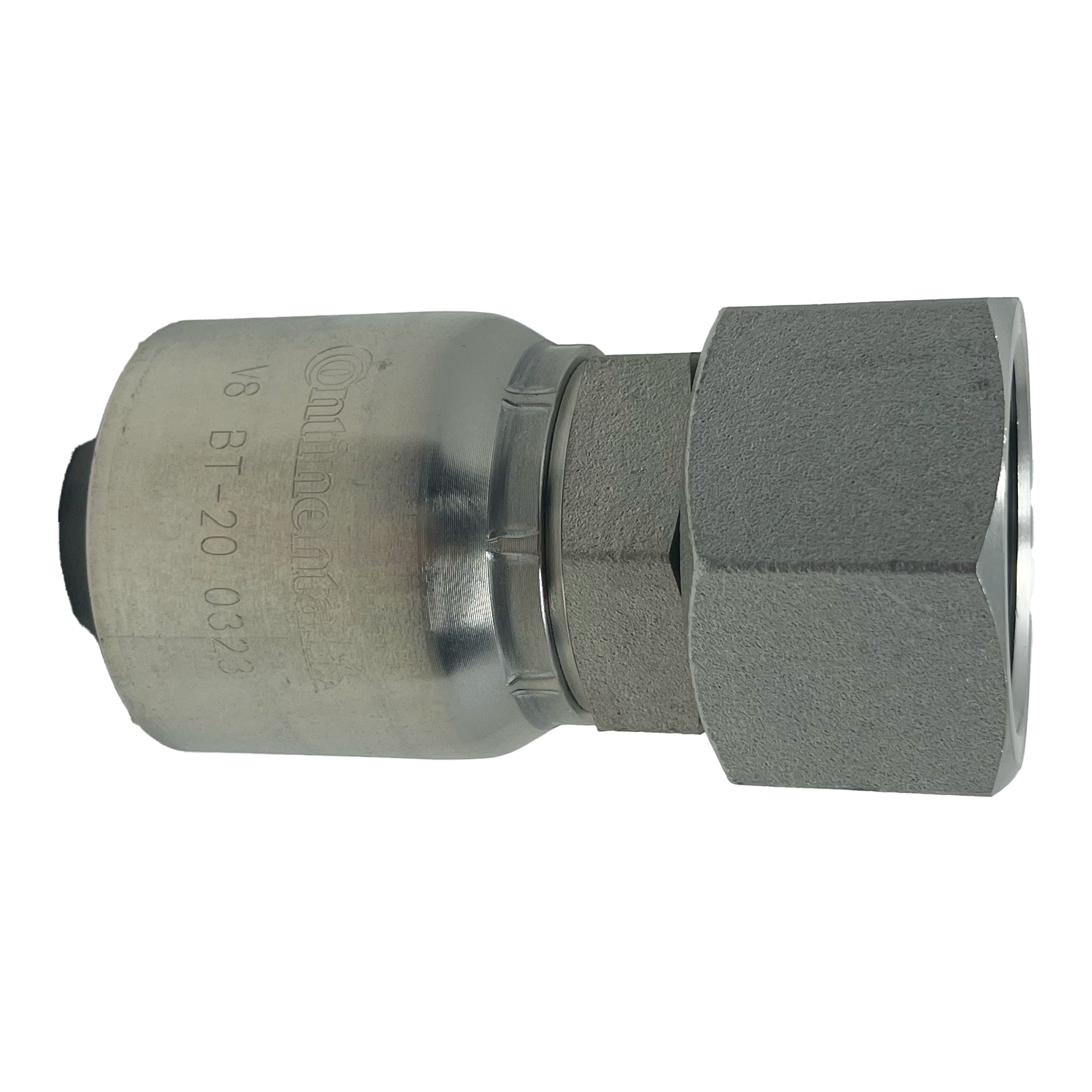 BT-JCFX-1216 : Continental Hose Fitting, 0.75 (3/4") Hose ID, 1-5/16-12 Female JIC, Straight, Swivel Connection