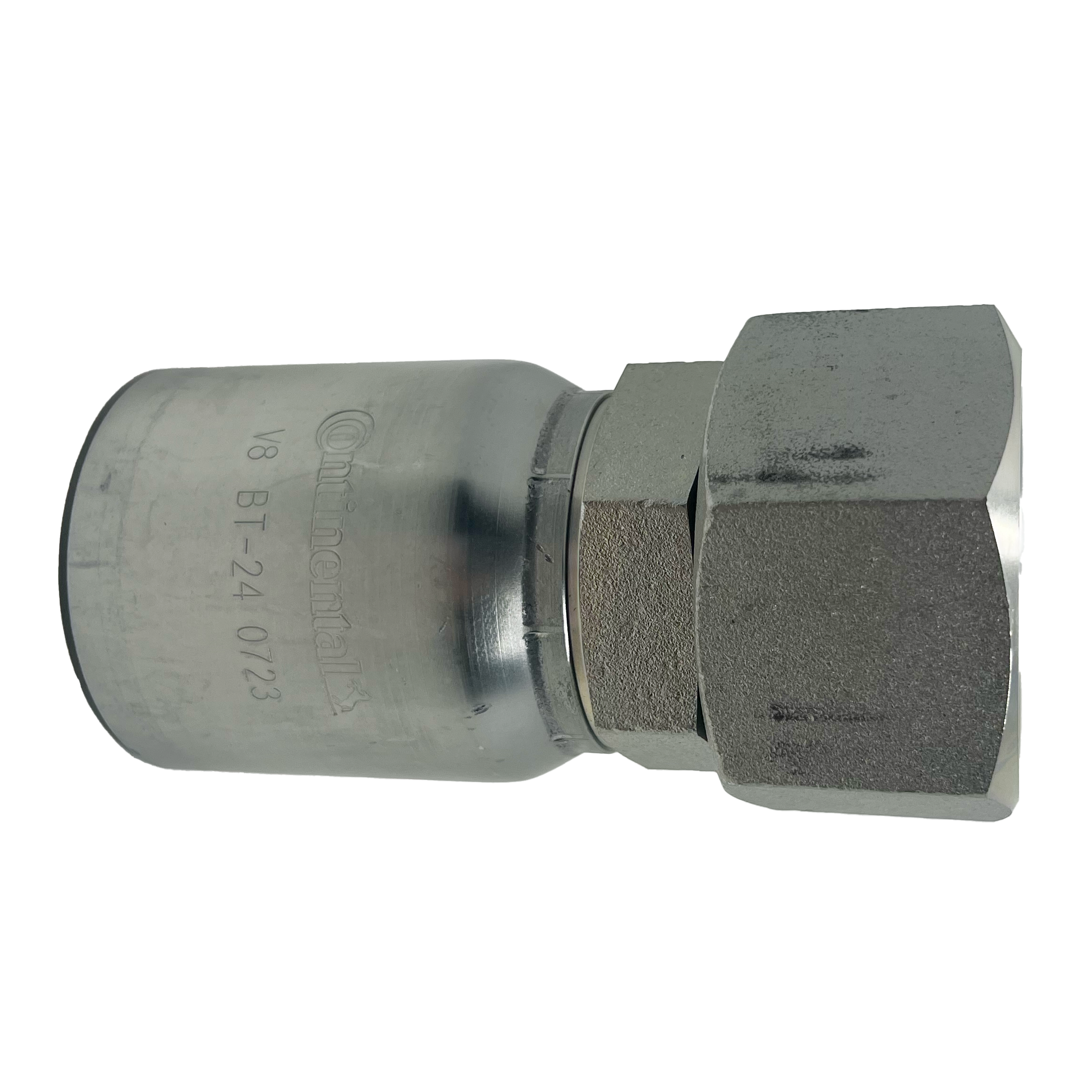 BT-JCFX-2424 : Continental Hose Fitting, 1.5 (1-1/2") Hose ID, 1-7/8-12 Female JIC, Straight, Swivel Connection