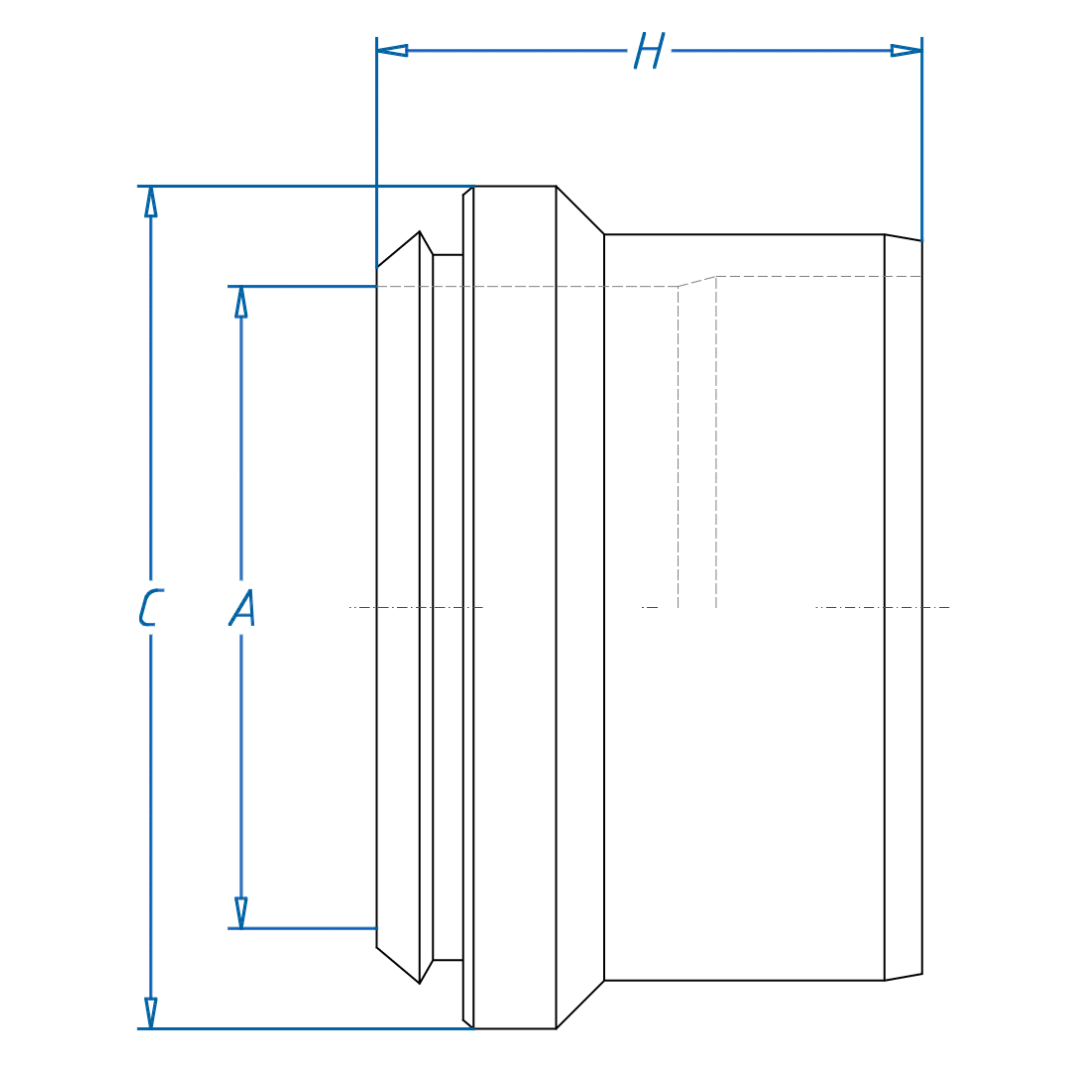 C0319-10 : OneHydraulics Steel Ferrule, 5/8" (-10) Flareless Bite Type Compression Tube Sleeve