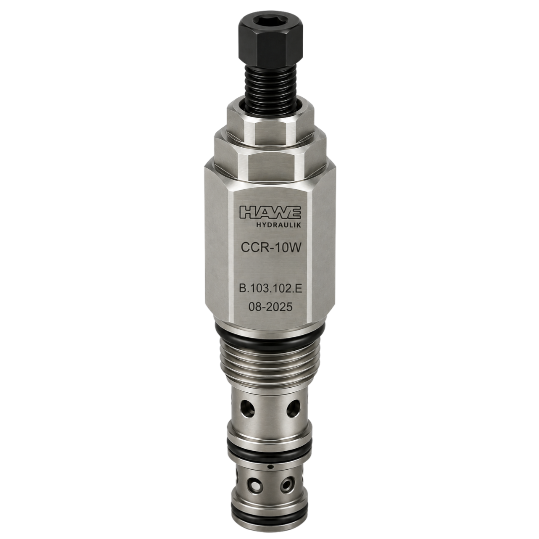 CCR-10W-20-A-L : Hawe Hydraulik Relief Valve, Direct-Acting, Poppet, Bi-Directional, 2 Ports, 10W-2 Cavity, 15.85GPM, 2320-3480psi (2610psi Standard), Hex Socket Screw (similar to CR1-28A--N-3)