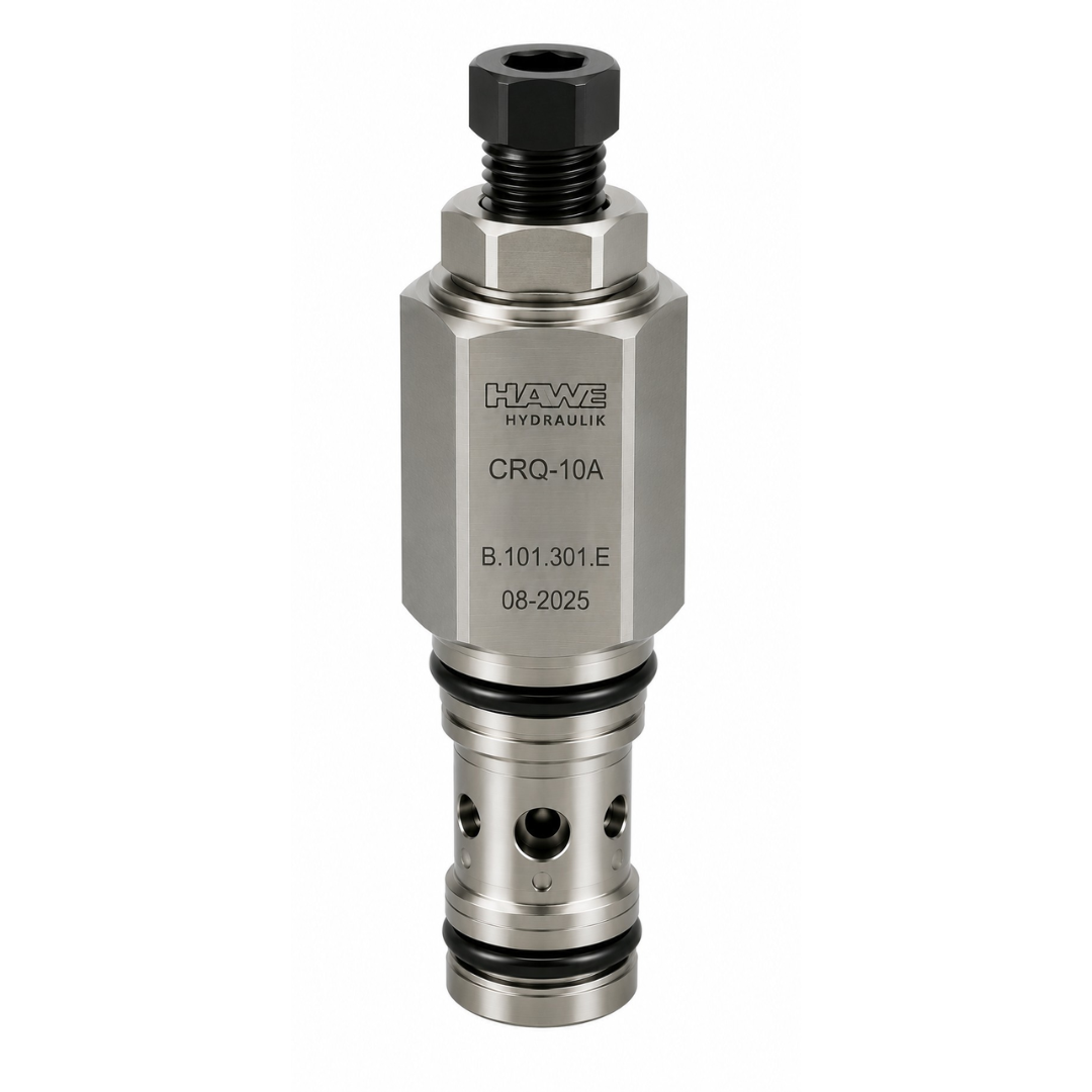 CRQ-10A-20-B-L : Hawe Hydraulik Relief Valve, Pilot-Operated, Balanced Piston, Kick-down, 2 Ports, T-10A Cavity, 25GPM, 50-1522psi (1015psi Standard), Hex Socket Screw (similar to RQEB-LBN)