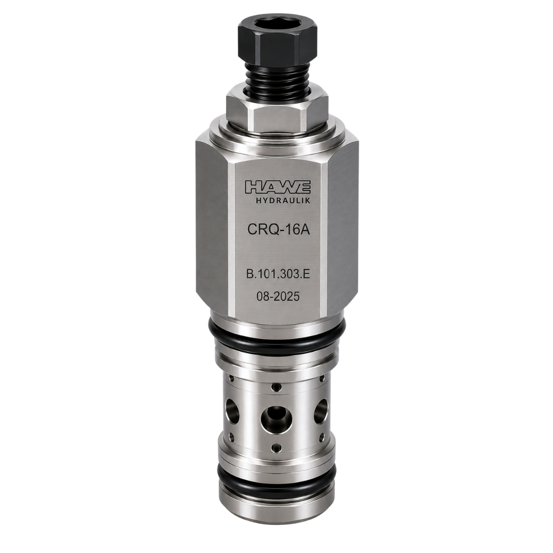CRQ-16A-20-A-L : Hawe Hydraulik Relief Valve, Pilot-Operated, Balanced Piston, Kick-down, 2 Ports, T-16A Cavity, 100GPM, 101-3045psi (1015psi Standard), Hex Socket Screw (similar to RQIB-LAN)