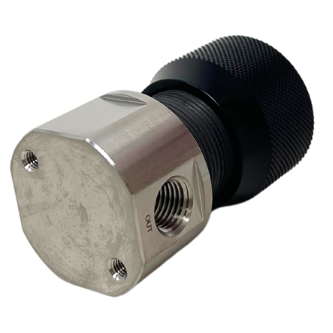 FBR-16L-60-1200-00-00-FIRE : FIRE SALE Fitok FBR-1 Mini Regulator 316SS, 6000 psig inlet, 0 to 1200psig outlet, 1/4" FNPT _ 1/4" FNPT - ALL SALES FINAL