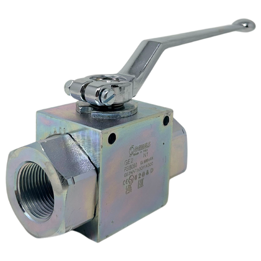 GE2 N1 DN25 1111AB 6090PSI : Gemels Ball Valve, 2-Way, 6090psi, 1 NPT,