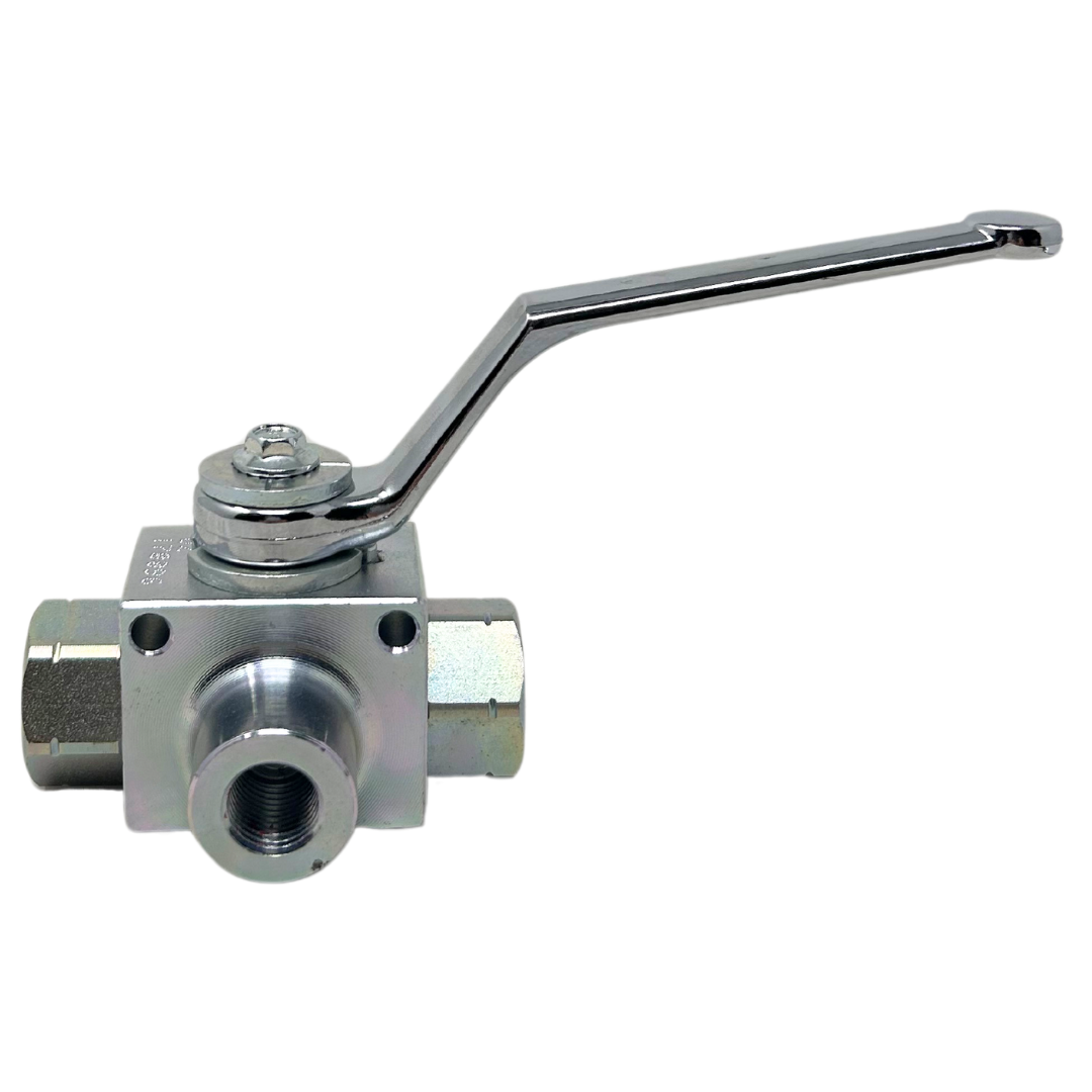 GE3L N1/2 DN13 1111AB PSI7250 : Gemels Ball Valve, 3-Way, 7250psi, 1/2
