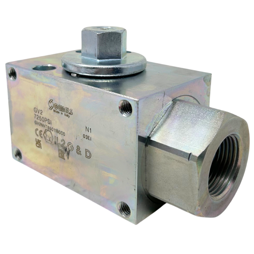 GV2 N1 1/4 DN32 1111AE PN500  : Gemels Two-Way Excavator Ball Valve, 1.25 NPT, 7250psi rated, Carbon Steel