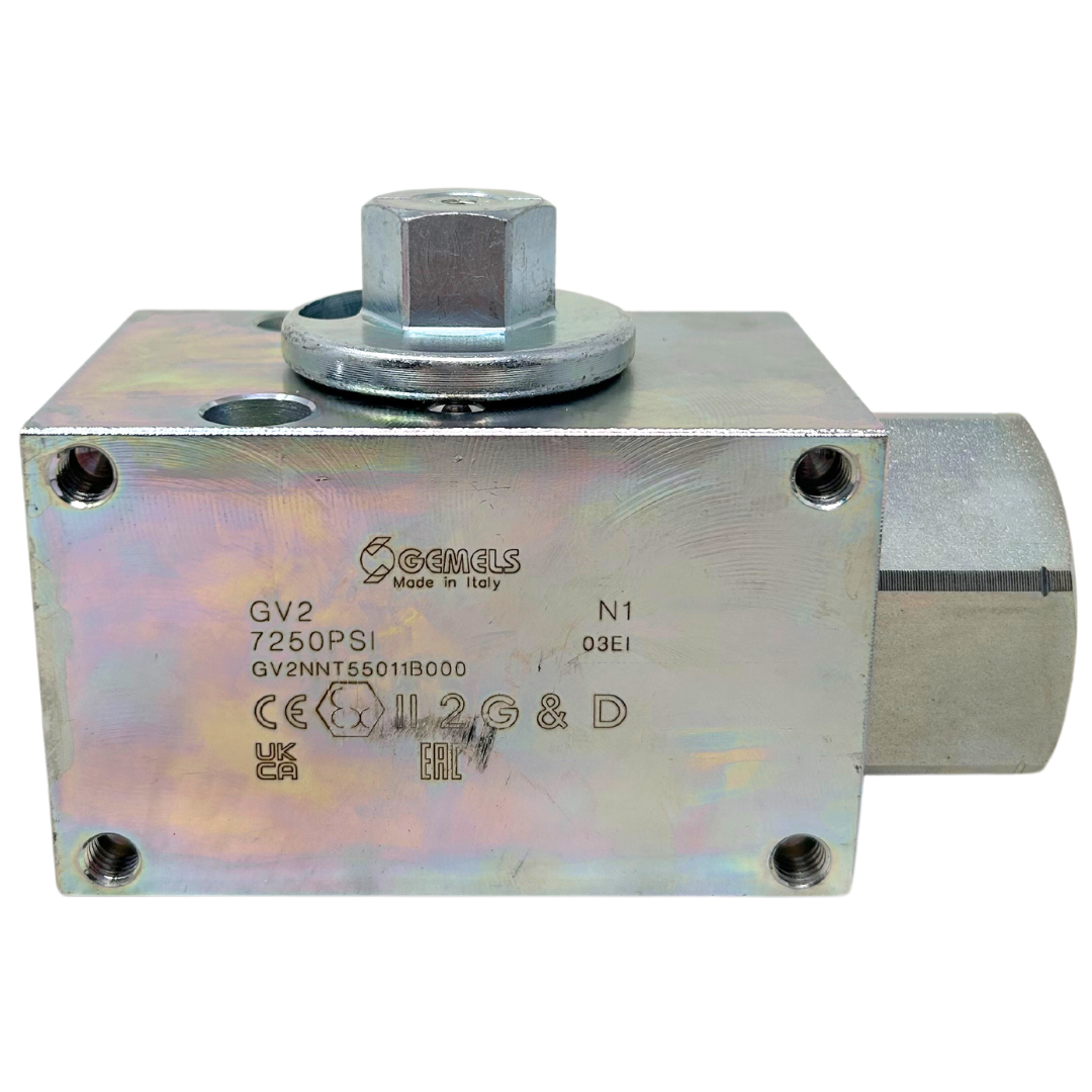 GV2 SAE20R 1 1/4 DN25 1111AE 7250PSI : Gemels Two-Way Excavator Ball Valve, -20 SAE (1.25) Reduced Bore, 7250psi rated, Carbon Steel