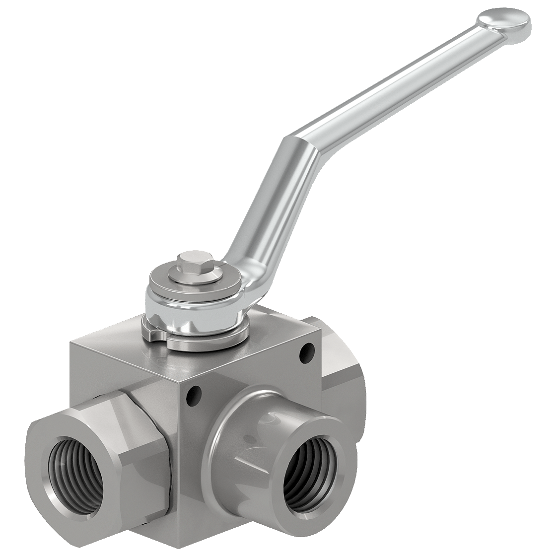 GE3L SAE12 DN20 1111AB 6090PSI : Gemels Ball Valve, 3-Way, 6090psi, -12 SAE (3/4), Carbon Steel