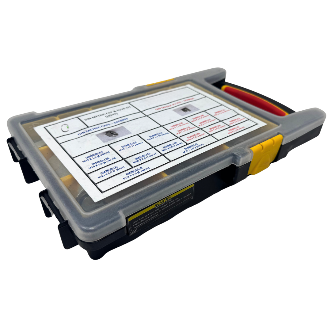 KIT-DIN-L : OneHydraulics DIN Metric Cap & Plug Kit - Light