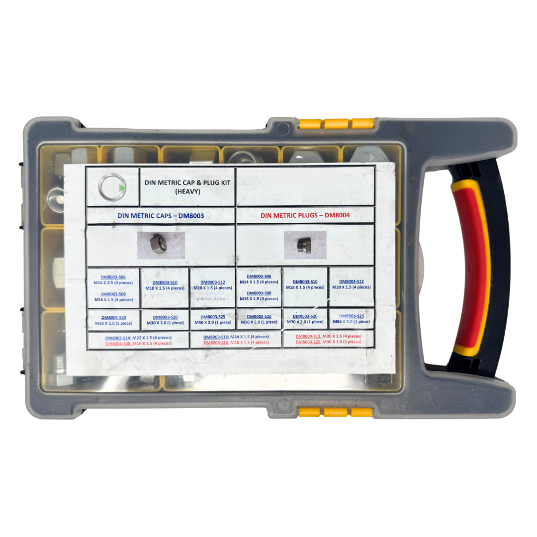 KIT-DIN-S : OneHydraulics DIN Metric Cap & Plug Kit - Heavy