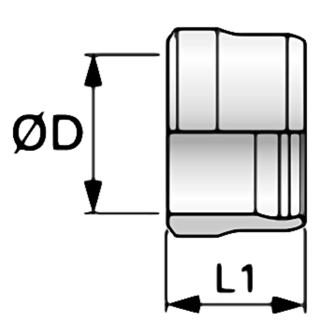 MBS-30H : Alfagomma Straight Steel Heavy Duty DIN Tube Double Cutting Ring, 30mm