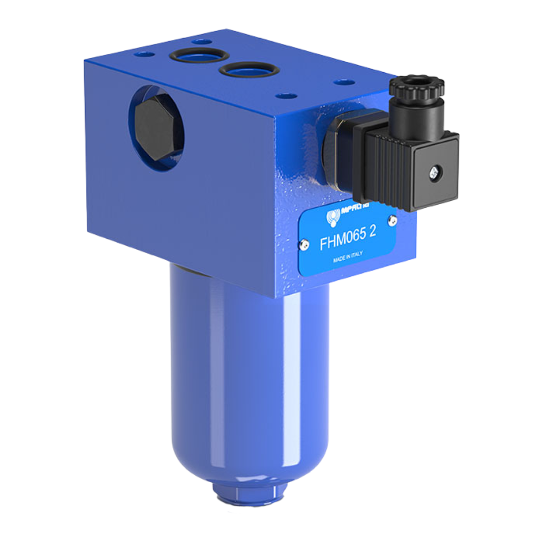 FHM065-1-B-A-F1-A25-N-P01 : MP Filtri Manifold Mount Filter, 4640psi, Special Manifold Mount, 25 Micron, No Indicator, With Bypass