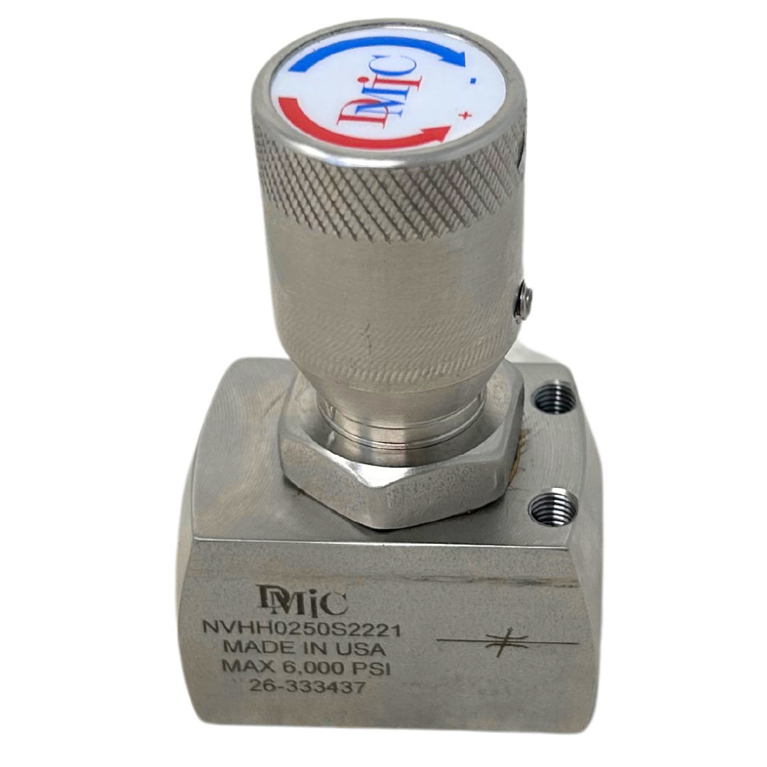 NVHH-0250S-2221-FIRE : FIRE SALE DMIC Needle Valve, 0.25 (1/4") #4 SAE ported, stainless steel - ALL SALES FINAL